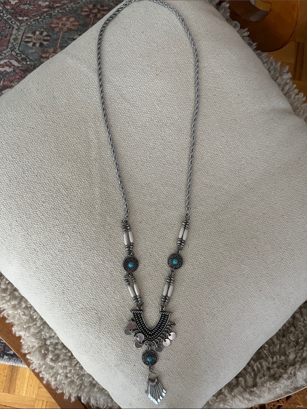 Boho Statement Piece, Long Costume Necklace